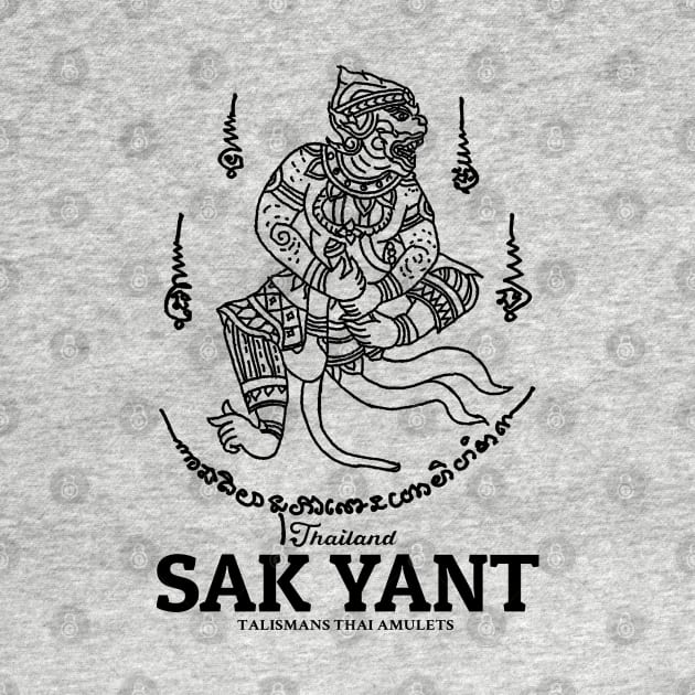 Muay Thai Sak Yant Hanuman by KewaleeTee